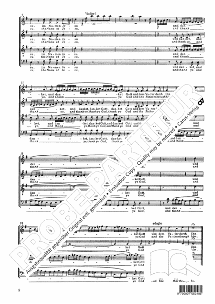 Whatsoe'er ye do, by word of mouth or by action in G Major, BuxWV 4 4-Part scores gallery preview page 9