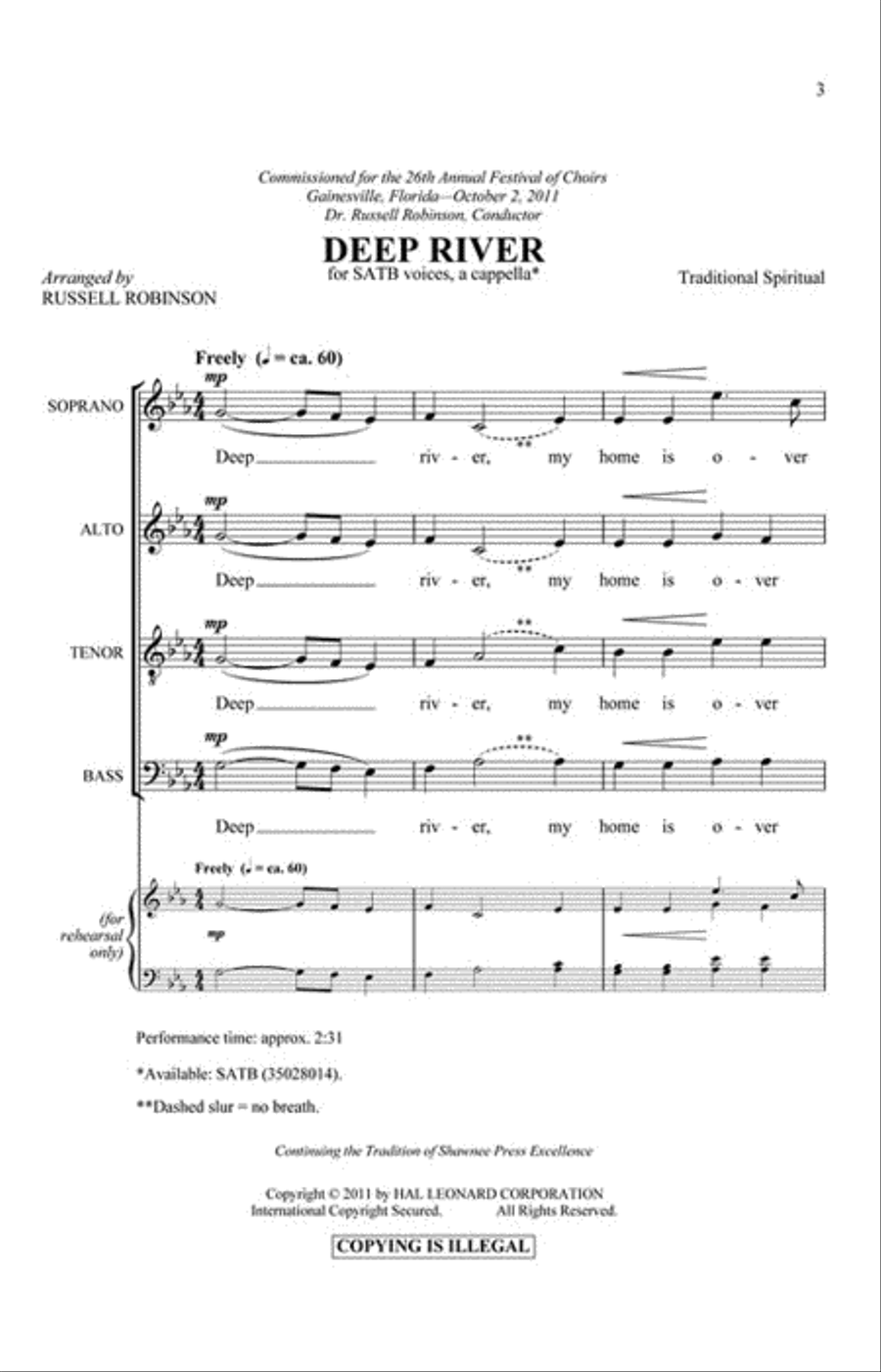 Deep River 4-Part scores gallery preview page 2