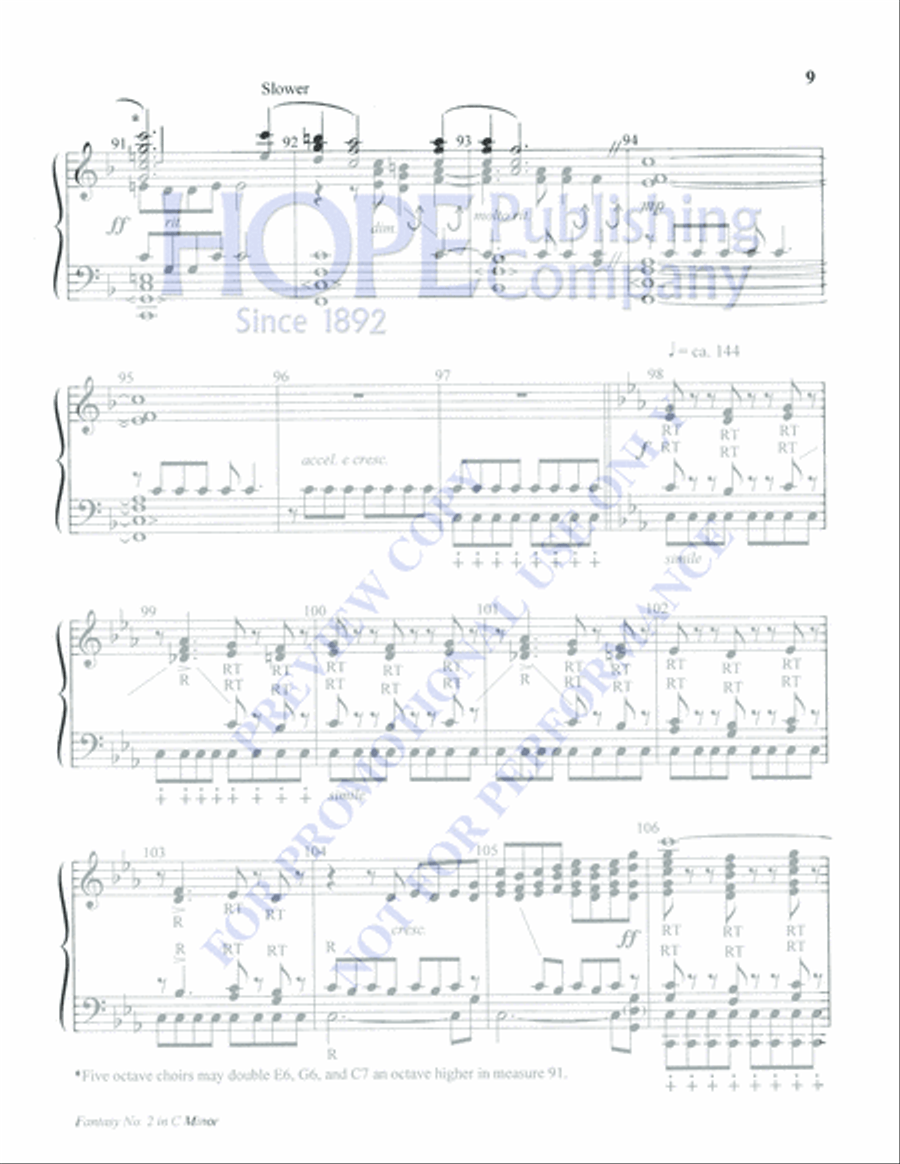 Fantasy No. 2 in C Minor 5-Octaves scores gallery preview page 9