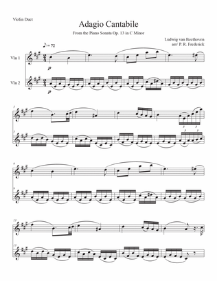 Adagio Cantabile (Violin Duet)