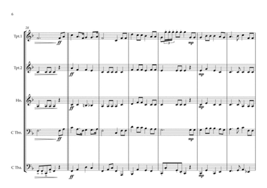 Guatemalan National Anthem (Himno Nacional de Guatemala) for Brass Quintet image number null
