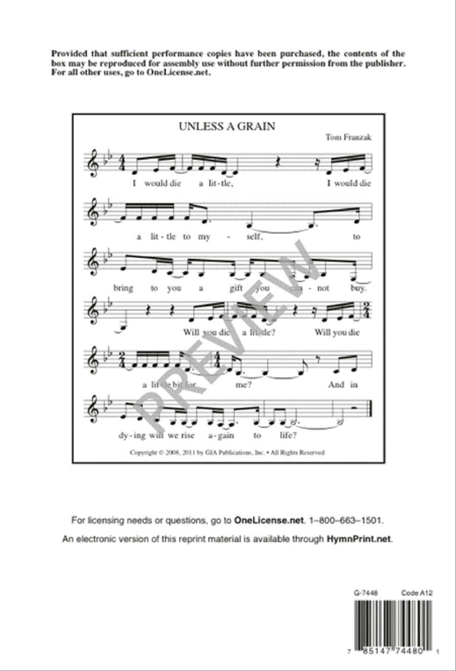 Unless a Grain 3-Part scores gallery preview page 11