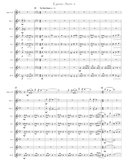 Equinox (for Solo Alto Flute and Flute Choir)
