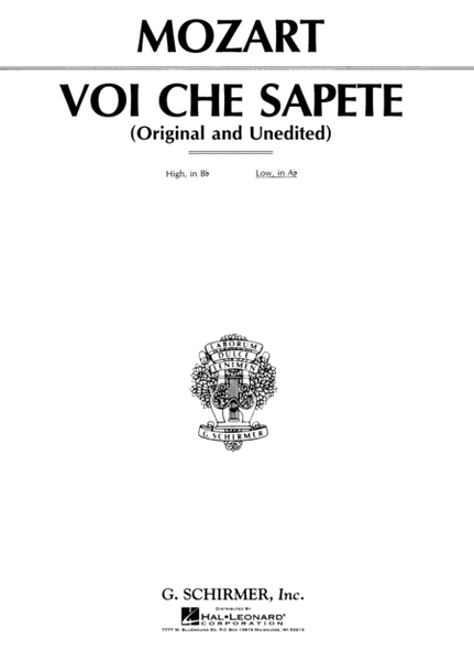 Voi che sapete (from Le Nozze di Figaro)