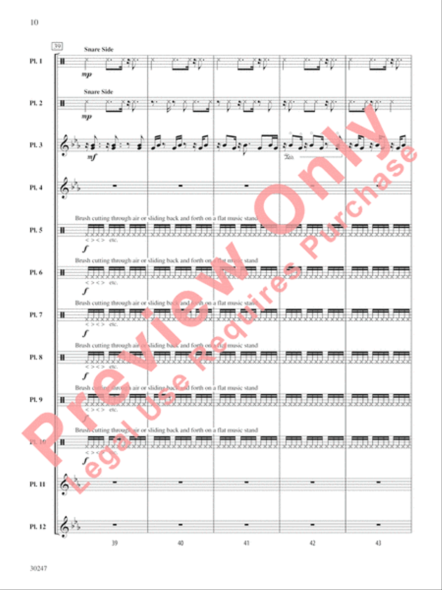 Clapping Music Variations Percussion Ensemble scores gallery preview page 11