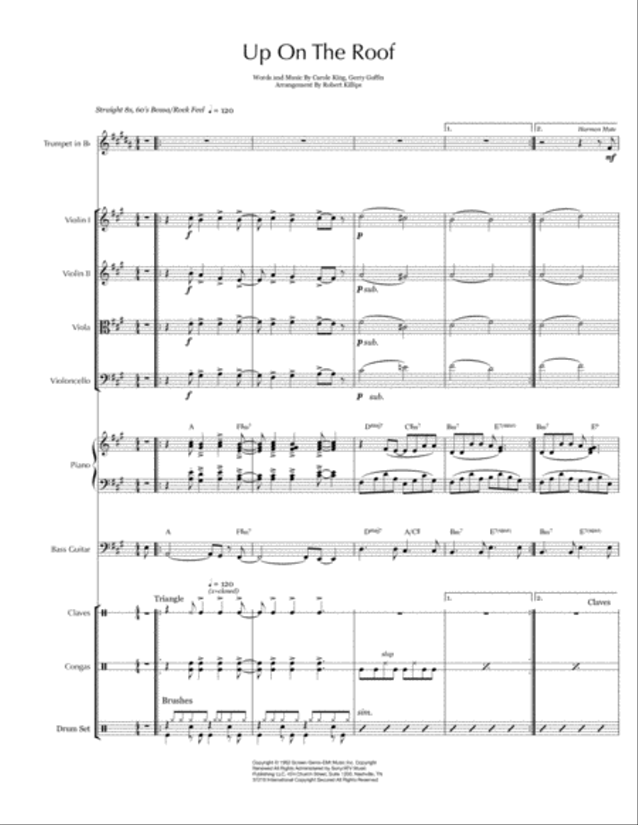 Up On The Roof Small Ensemble scores gallery preview page 1
