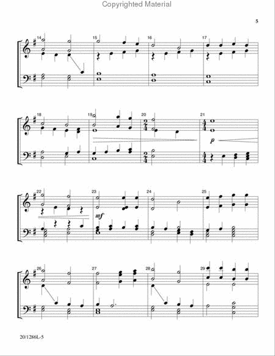 Handbell Hymns for Lent and Easter 3-Octaves scores gallery preview page 3