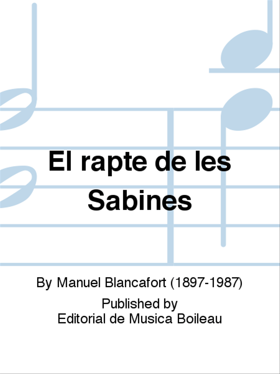 El rapte de les Sabines El rapte de les Sabines Orchestra scores gallery preview page 1
