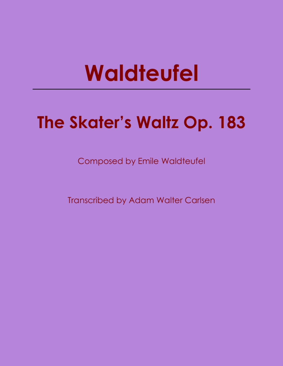 The Skater's Waltz Op. 183 Piano Solo scores gallery preview page 1