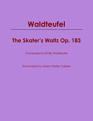 Book cover for The Skater's Waltz Op. 183