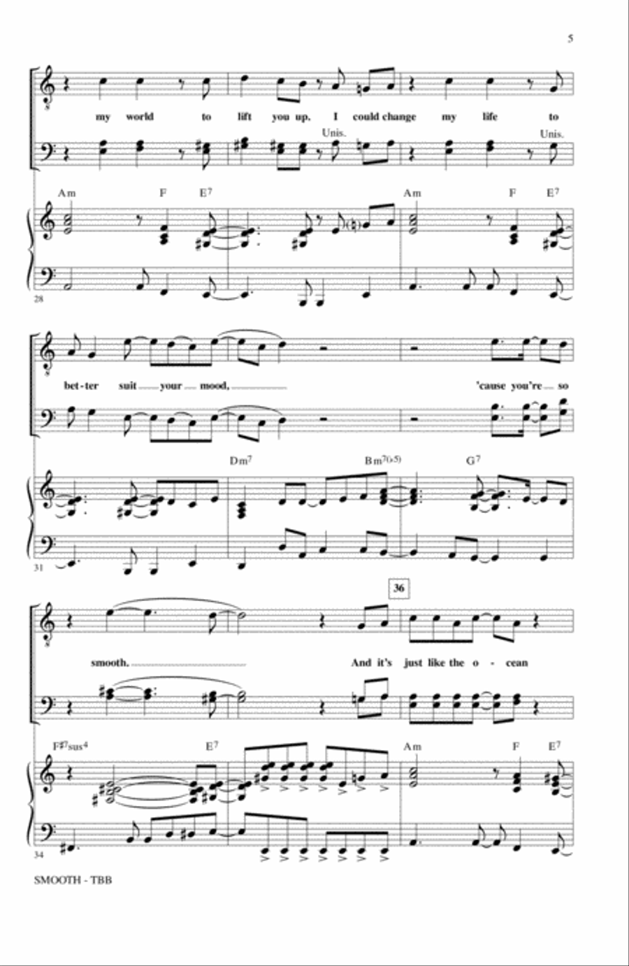 Smooth (arr. Mac Huff) Smooth (arr. Mac Huff) 3-Part scores gallery preview page 4