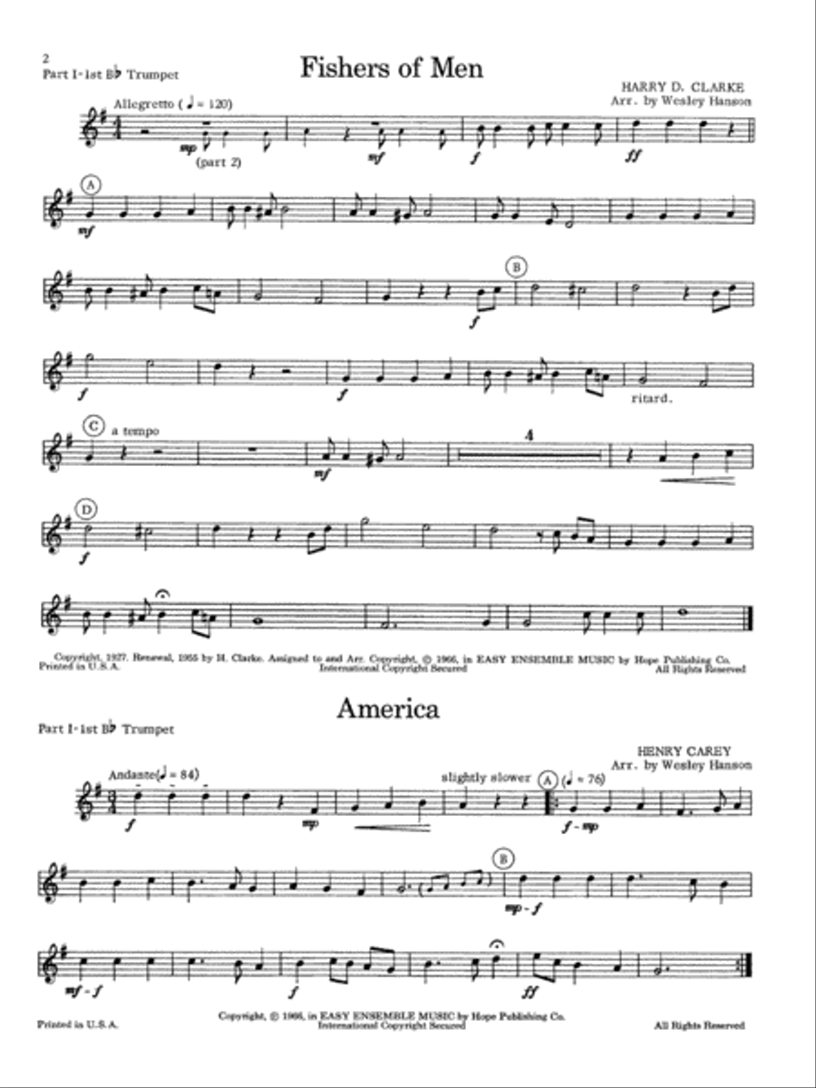 Easy Ensemble Music Trumpet scores gallery preview page 3