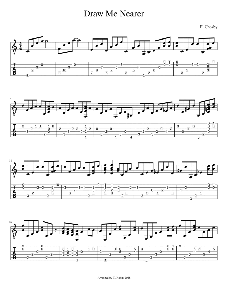 Draw Me Nearer Electric Guitar scores gallery preview page 1