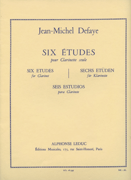 6 Etudes (clarinet Solo)
