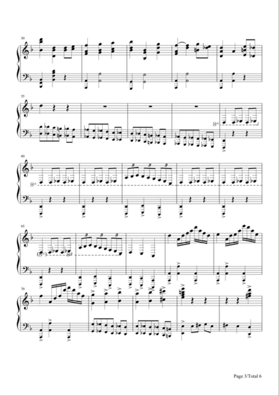 He's A Pirate He's A Pirate Piano Solo scores gallery preview page 3