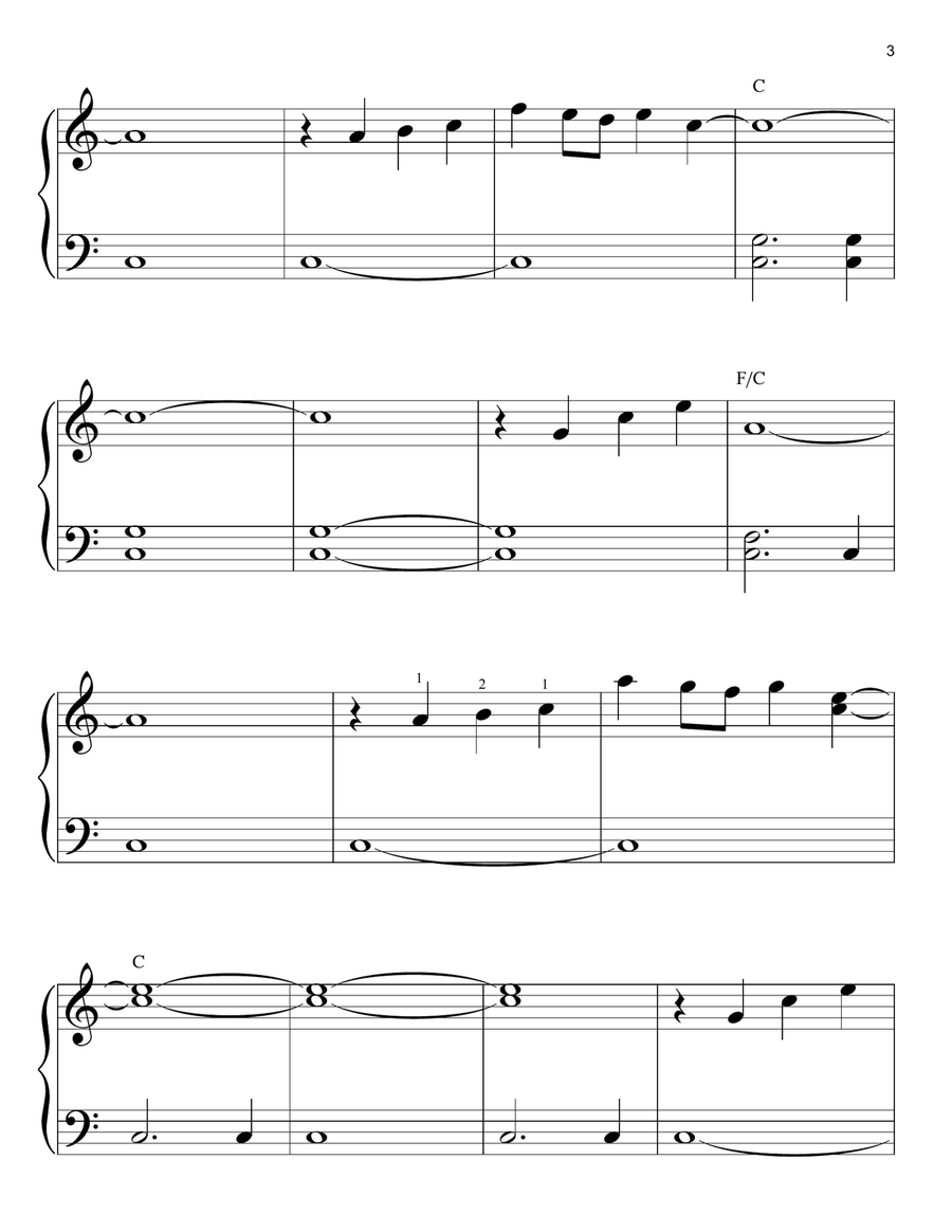 Olympic Fanfare And Theme Easy Piano scores gallery preview page 3