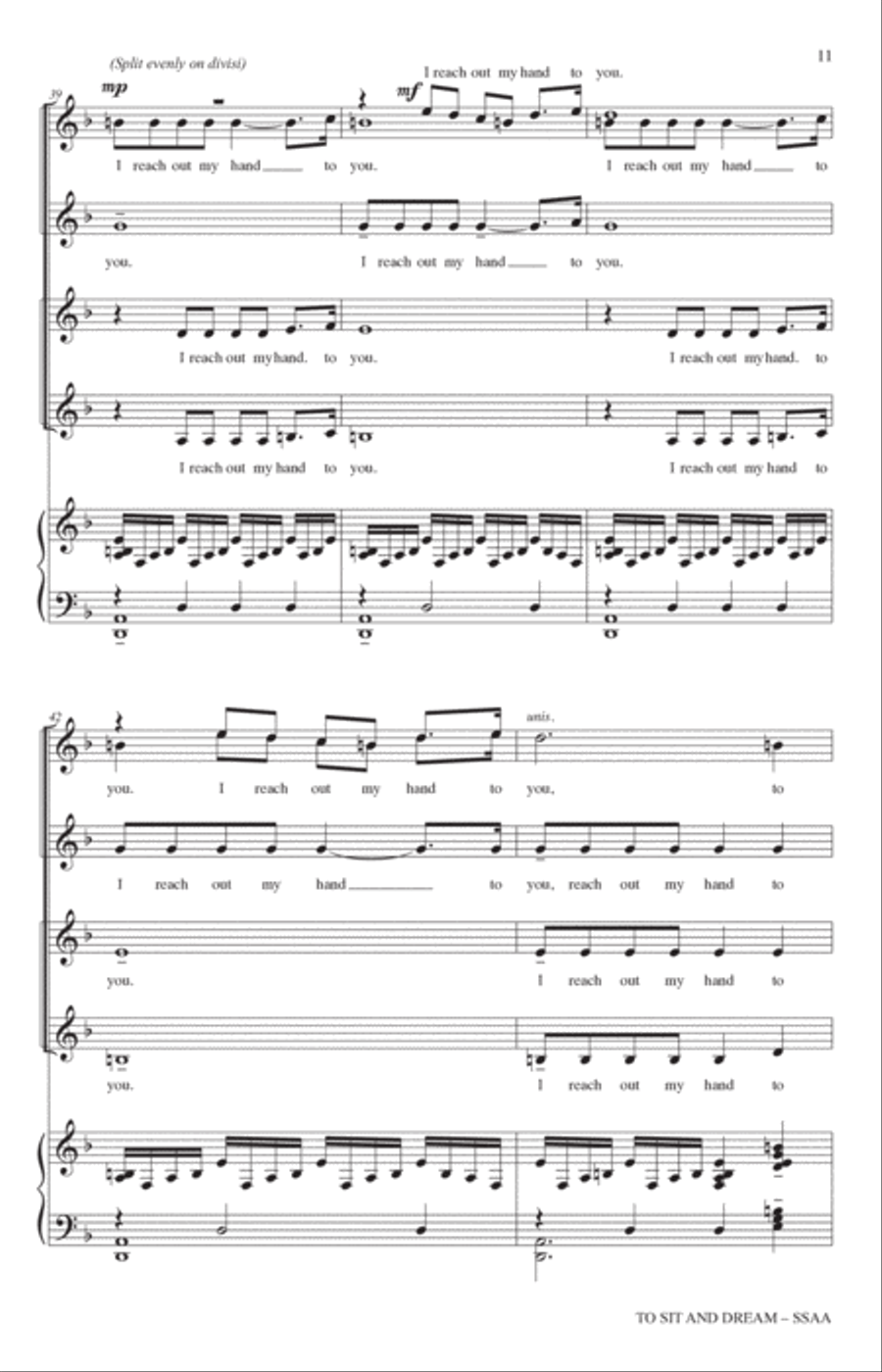 To Sit And Dream SSA scores gallery preview page 9