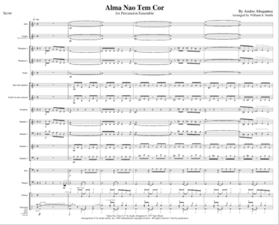 Alma Nao Tem Cor Percussion Ensemble scores gallery preview page 2