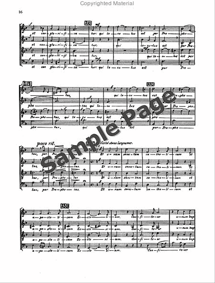 Mass in D Minor 4-Part scores gallery preview page 17