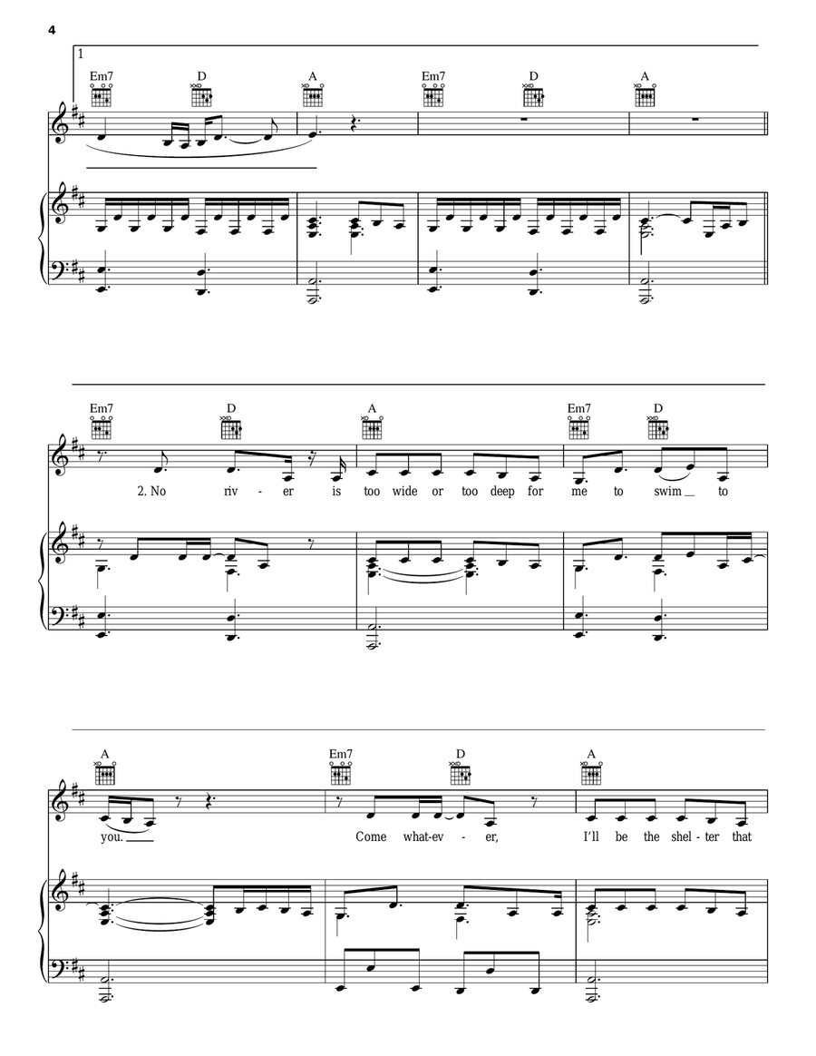 Remedy Piano, Vocal, Guitar scores gallery preview page 4