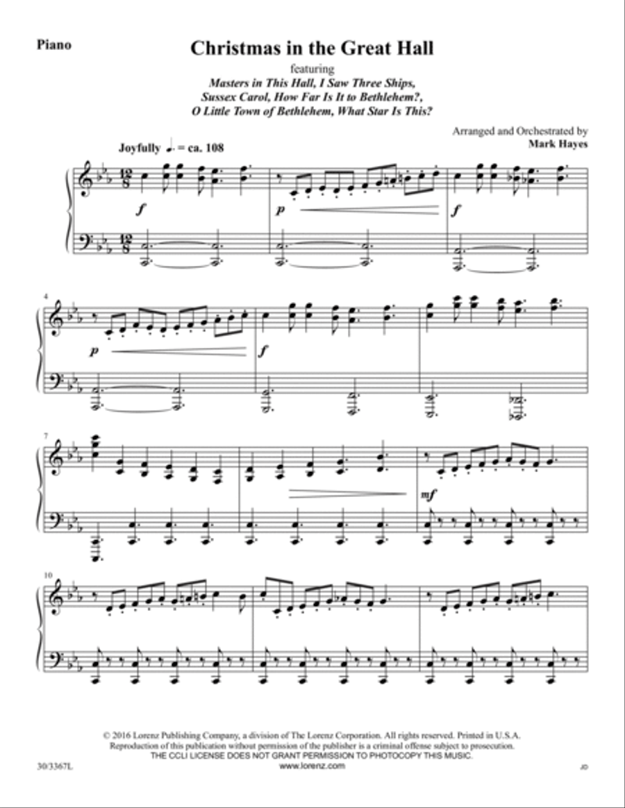 Christmas in the Great Hall - Instrumental Ensemble Score and Parts Chamber Orchestra scores gallery preview page 2