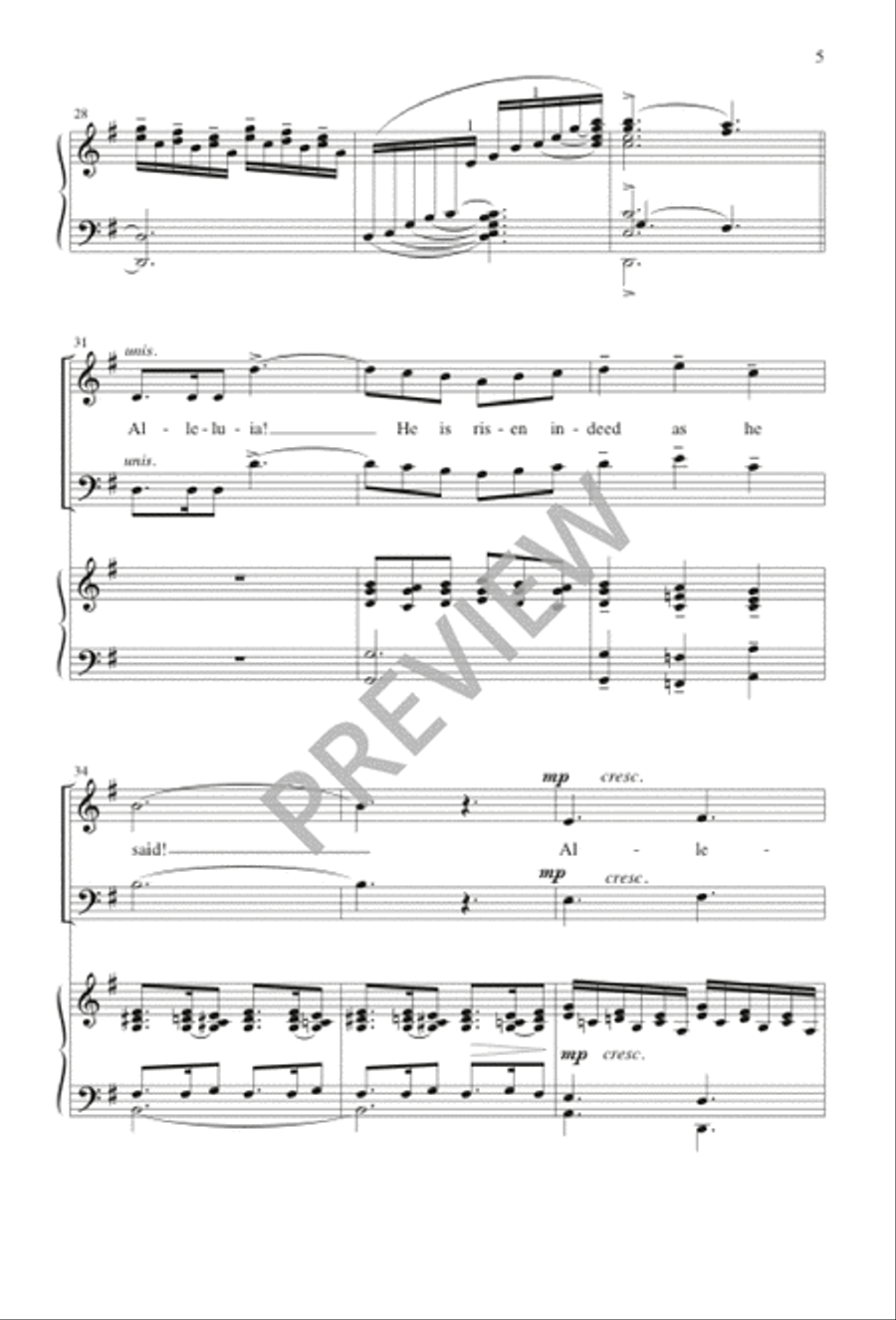 Easter Anthem SSATB scores gallery preview page 5