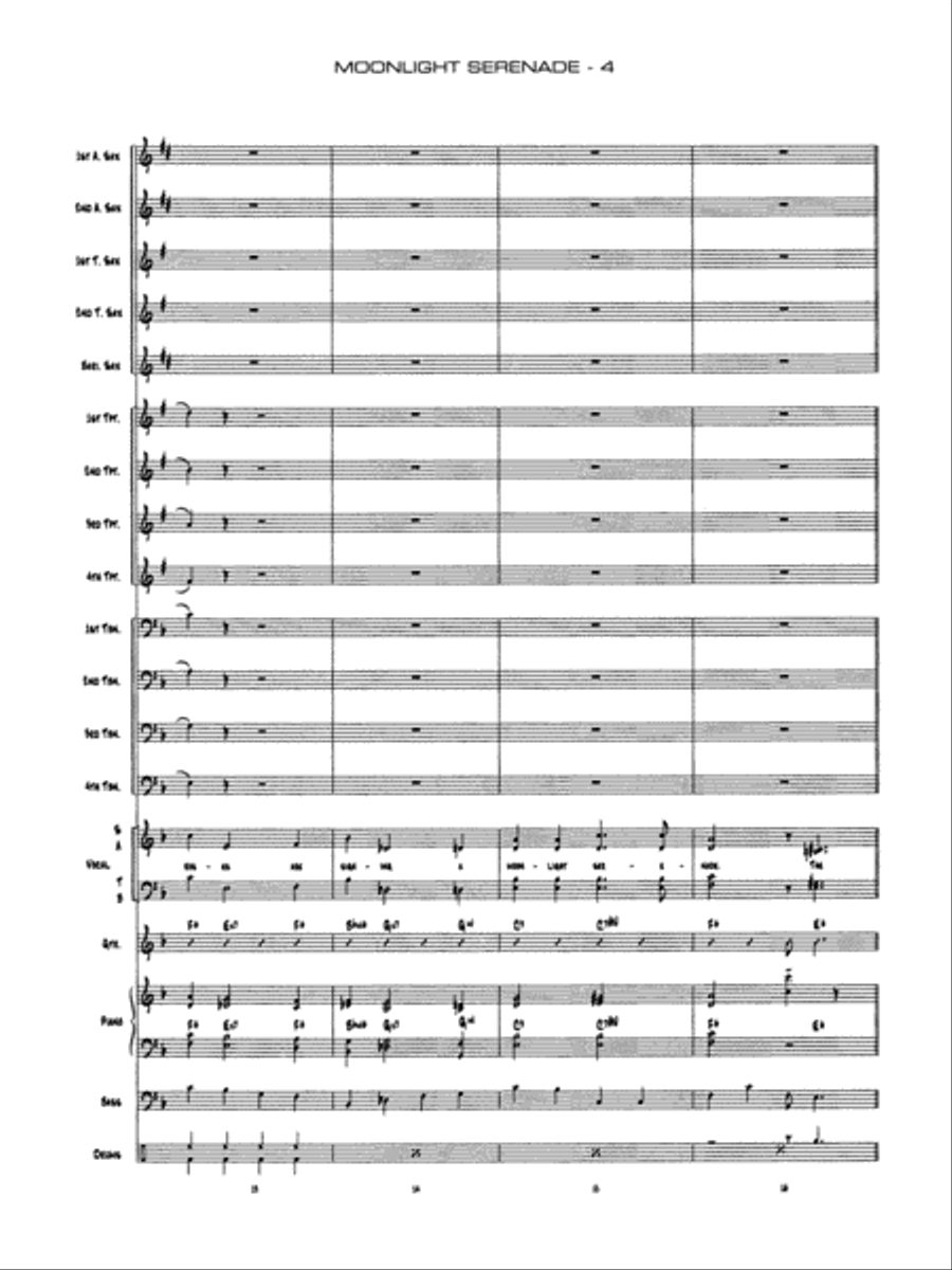 Moonlight Serenade: Score Jazz Ensemble scores gallery preview page 6
