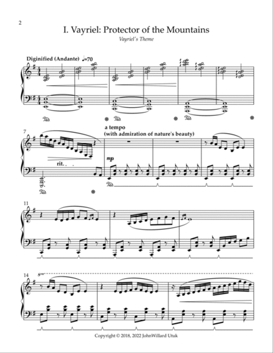 The Etherea Suite, Volume 1 for Solo Piano (Complete) Piano Method scores gallery preview page 4