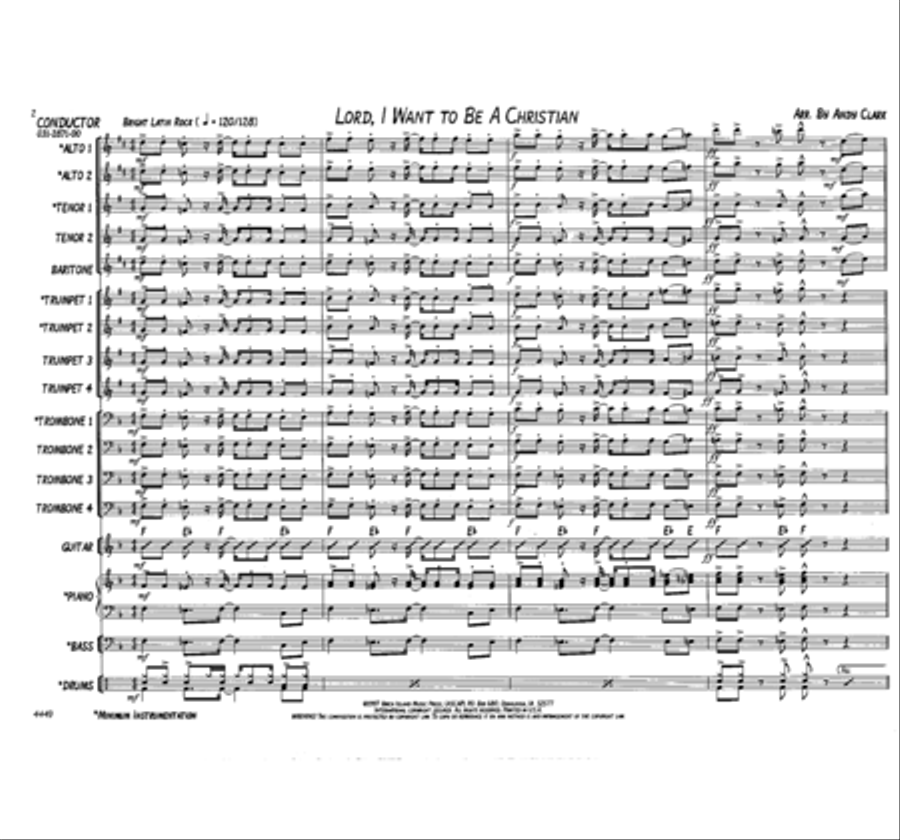 Lord, I Want to Be a Christian Jazz Ensemble scores gallery preview page 2