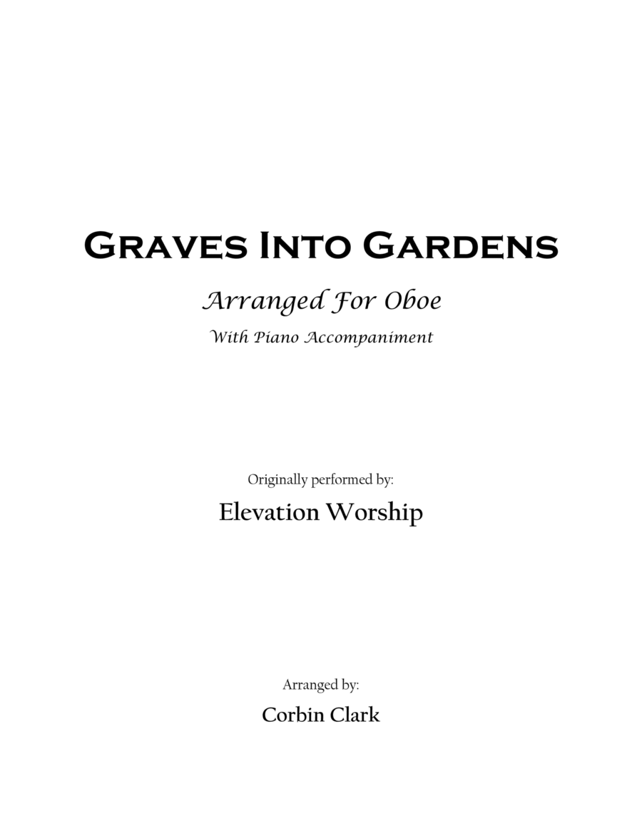 Graves Into Gardens Piano scores gallery preview page 1