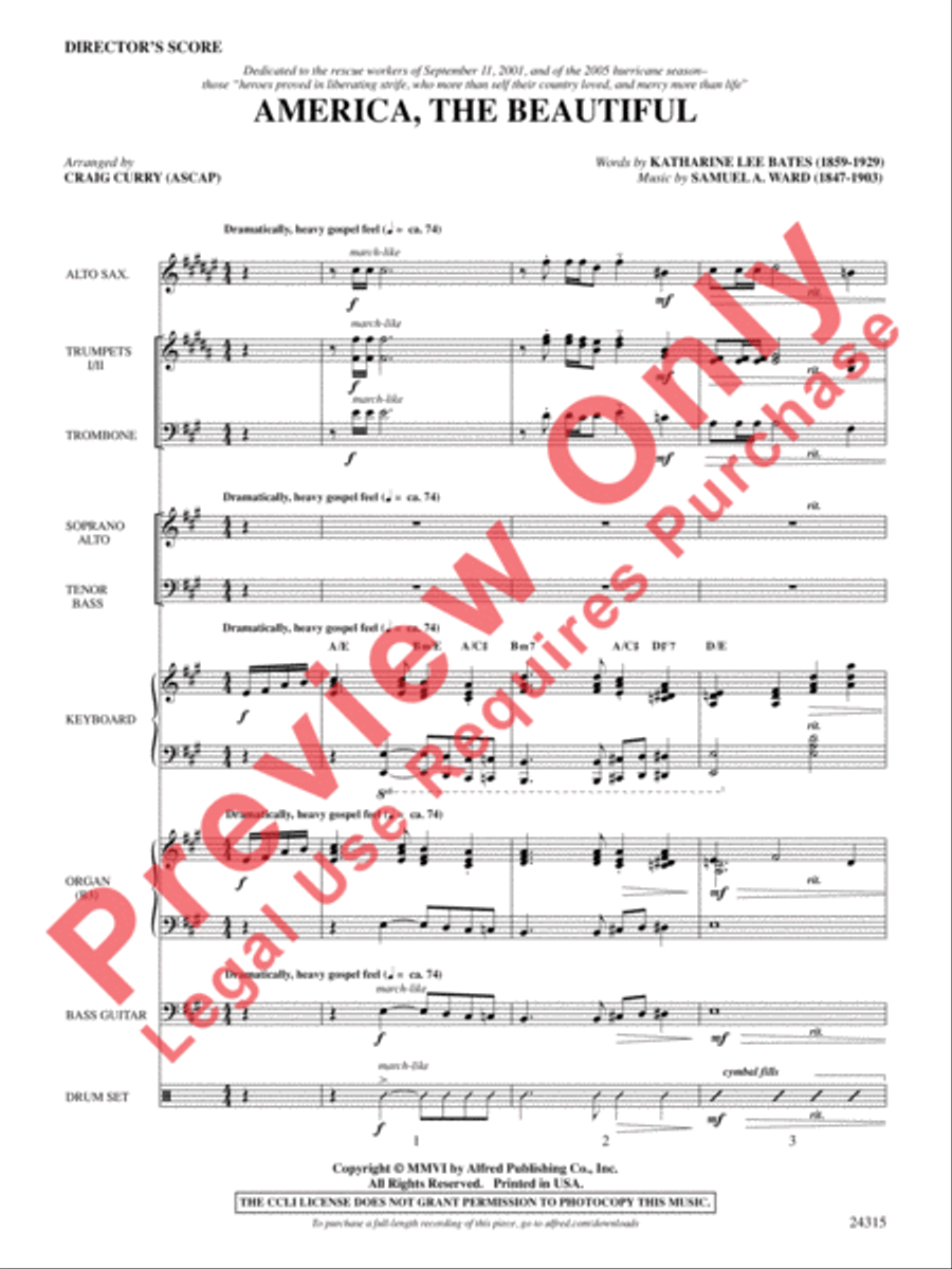 America, the Beautiful America, the Beautiful Choir scores gallery preview page 2