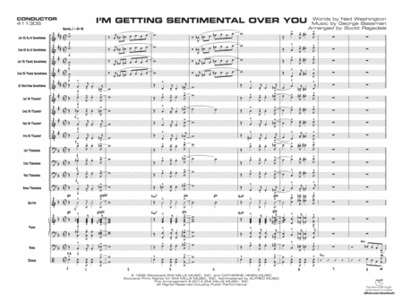 I'm Getting Sentimental over You: Score