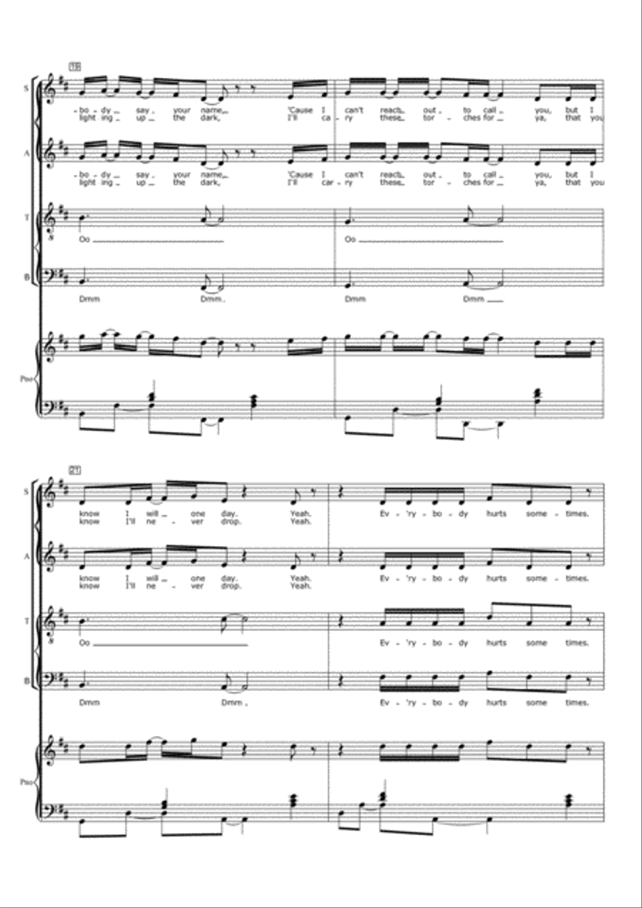 Memories 4-Part scores gallery preview page 5