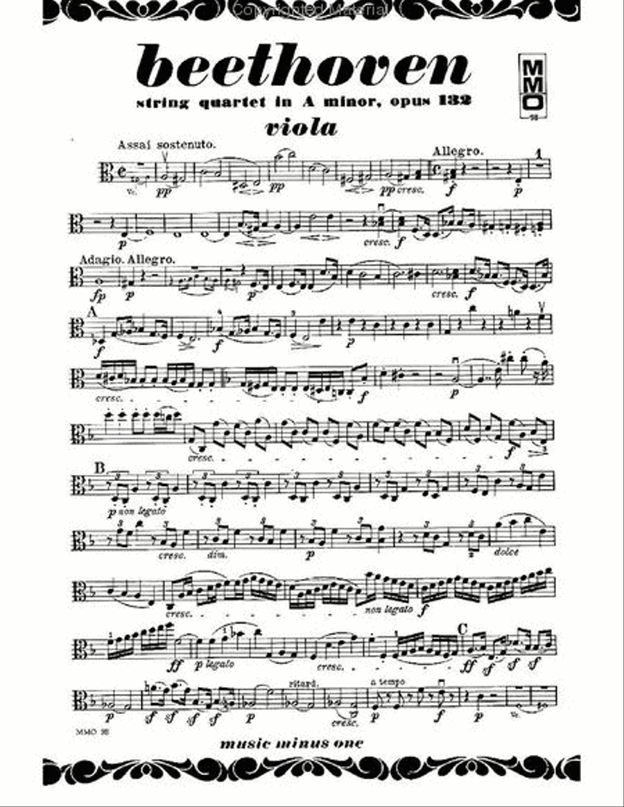 Beethoven - String Quartet in A Minor, Op. 132 String Quartet scores gallery preview page 2