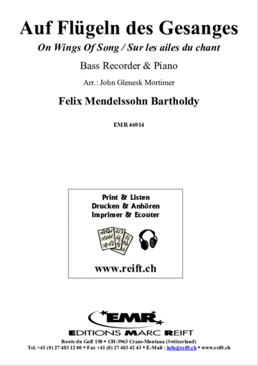 Auf Flugeln des Gesanges Soprano Recorder scores gallery preview page 2
