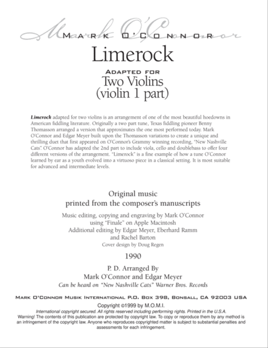 Limerock (violin 1 part - two violins) String Duet scores gallery preview page 3