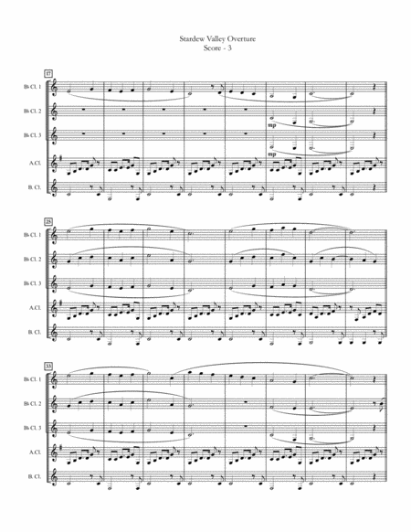 Stardew Valley Overture from Stardew Valley (for Clarinet Choir) image number null