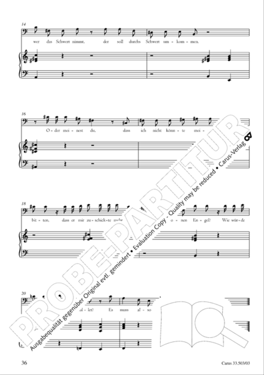 Passion according to St. Matthew (Passions-Musik nach dem Evangelisten Matthaus) SSATB scores gallery preview page 37