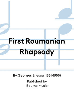 Book cover for First Roumanian Rhapsody
