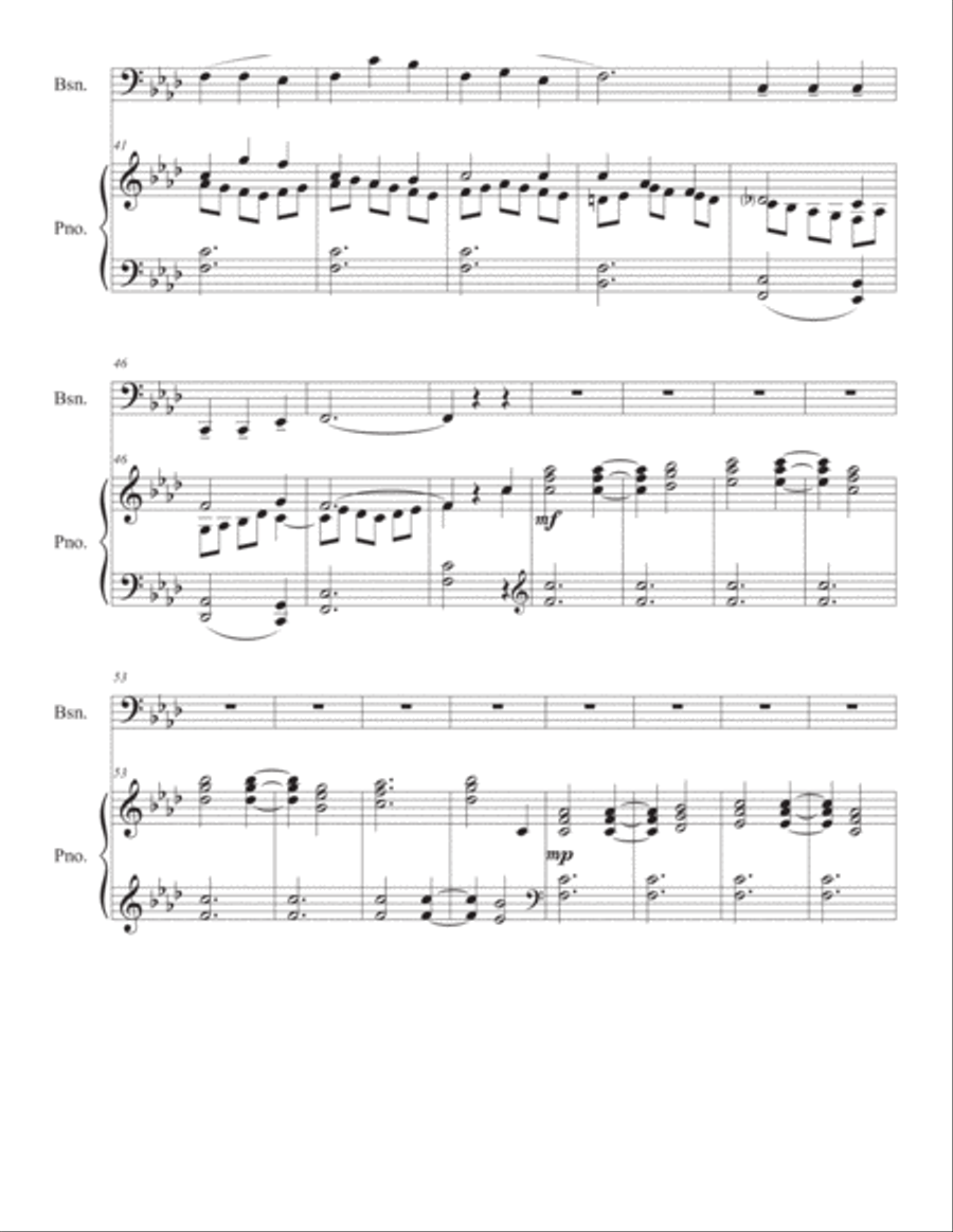 Reflection for bassoon and piano Bassoon Solo scores gallery preview page 4
