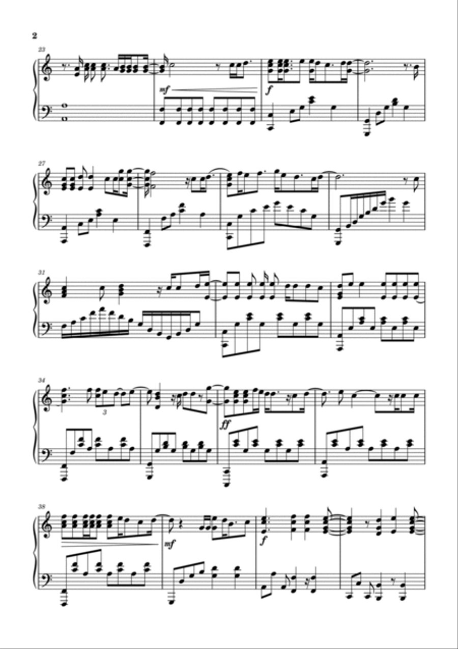 Fall For You Fall For You Piano Solo scores gallery preview page 2