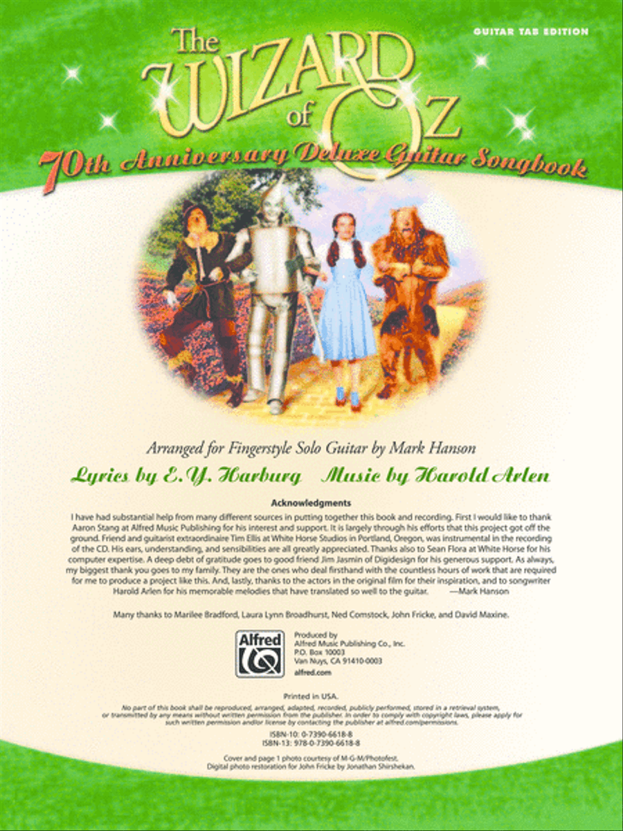 The Wizard of Oz Acoustic Guitar scores gallery preview page 2