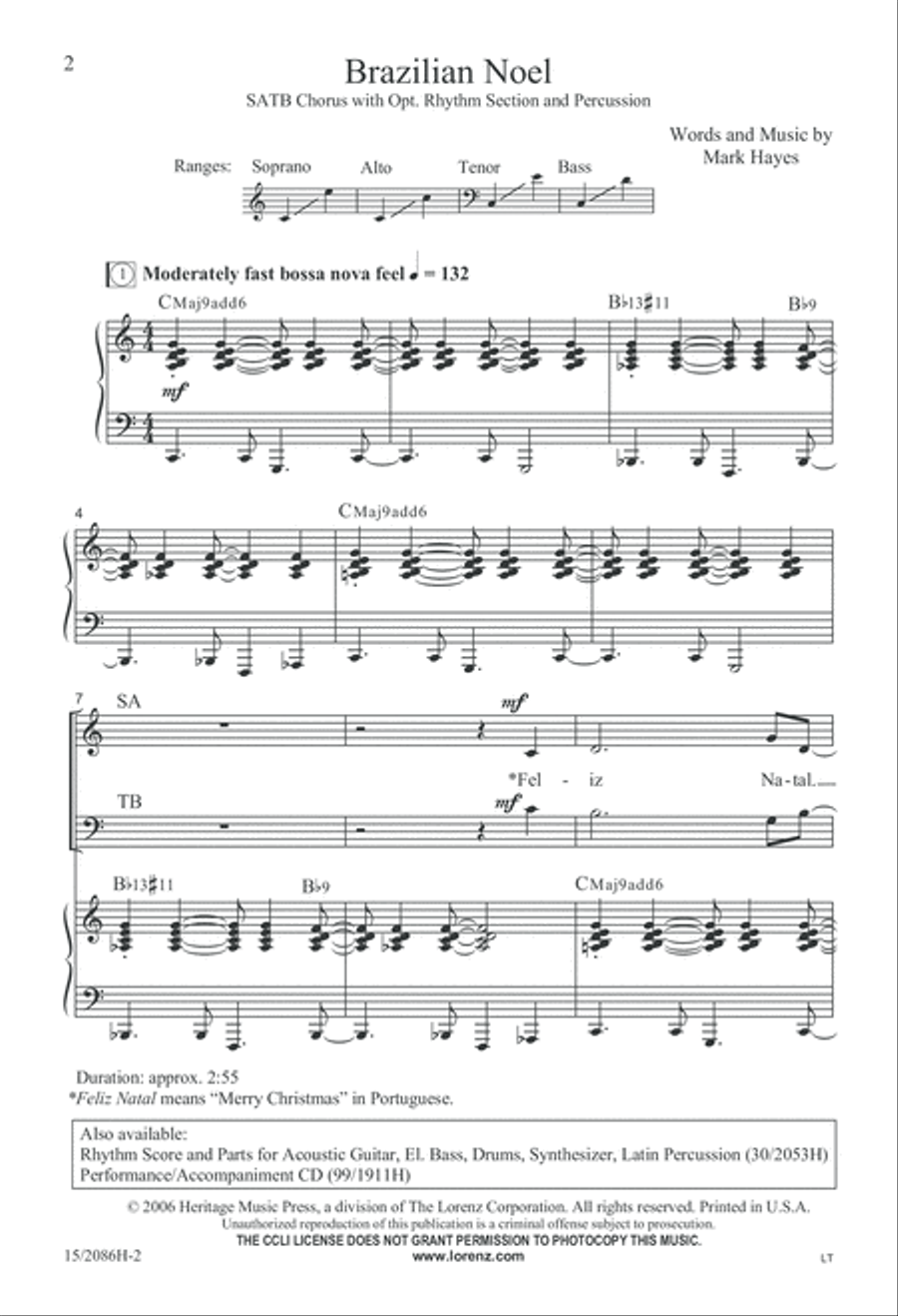 Brazilian Noel Brazilian Noel 4-Part scores gallery preview page 2