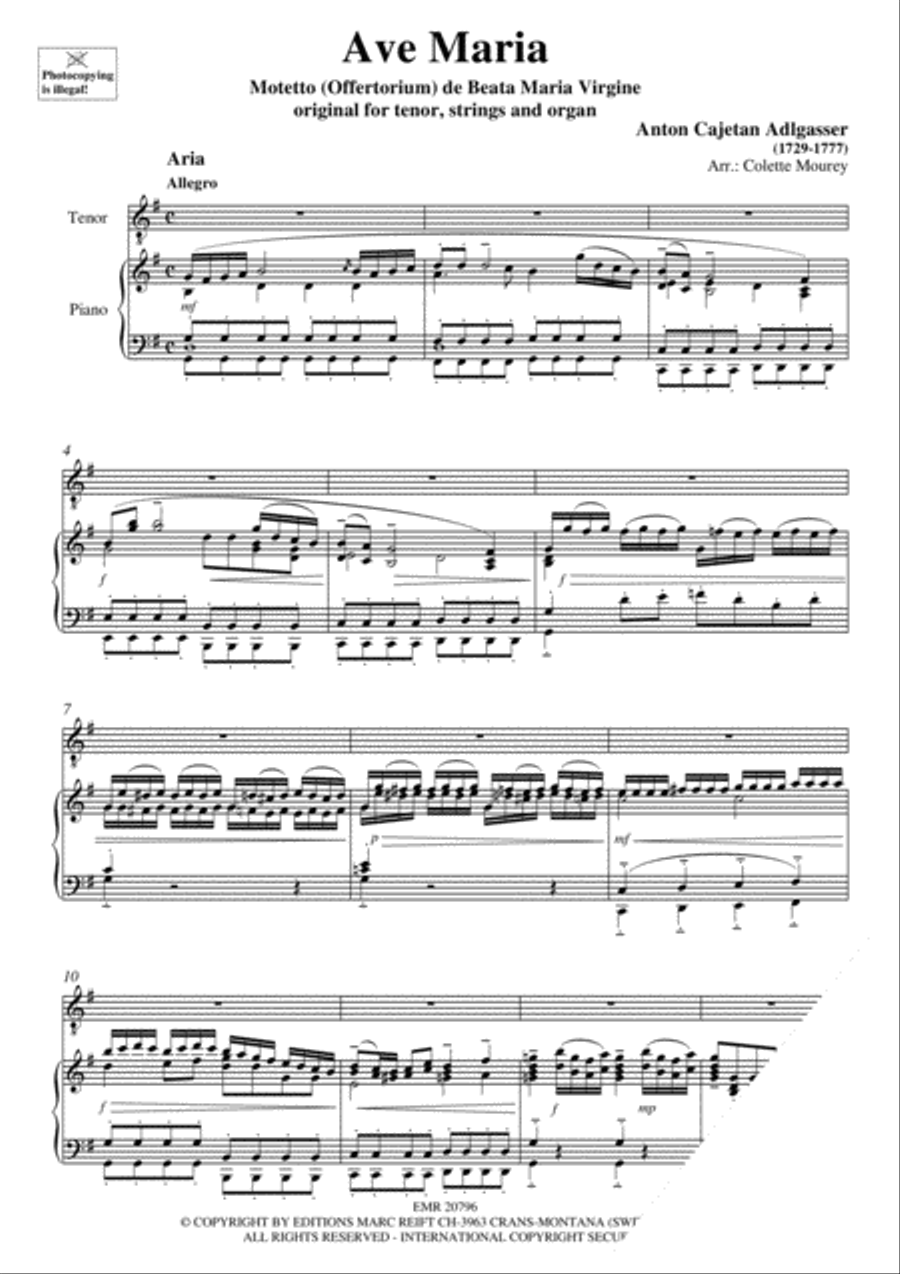 100 Ave Maria Volume 1 100 Ave Maria Volume 1 Tenor Voice scores gallery preview page 4