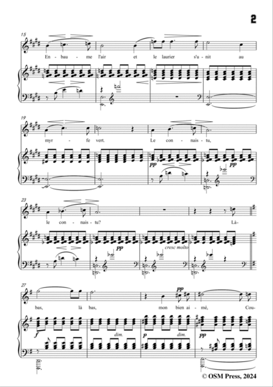 Duparc-Romance de Mignon,in E Major Voice scores gallery preview page 3