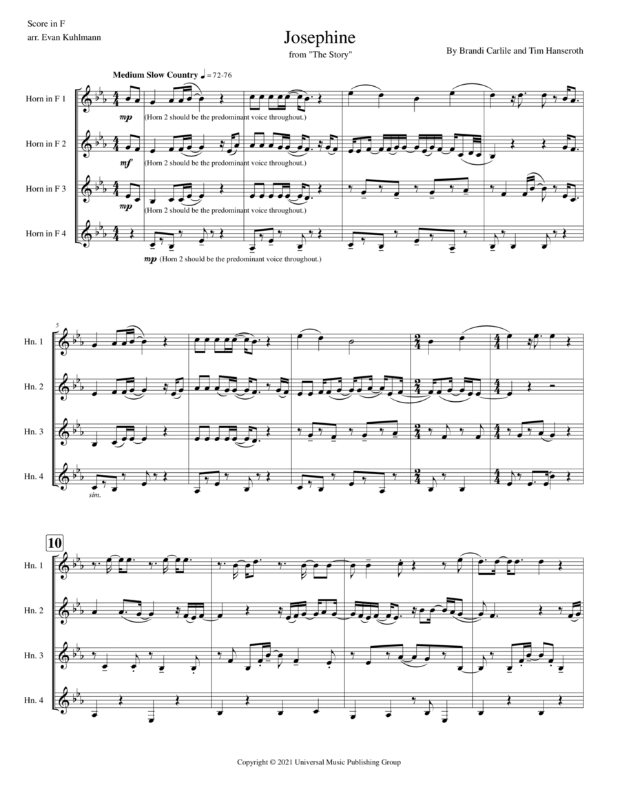 Josephine Chamber Music scores gallery preview page 1