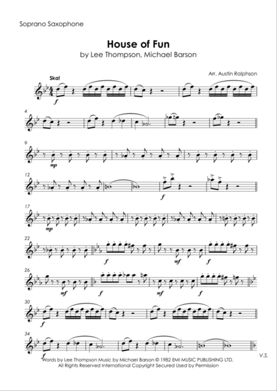 House Of Fun Saxophone Quartet scores gallery preview page 3