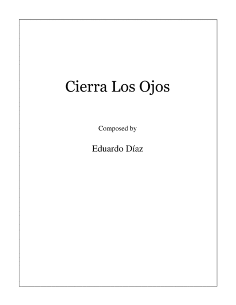 Cierra Los Ojos Cierra Los Ojos Guitar Solo scores gallery preview page 1
