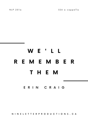 Book cover for We'll Remember Them