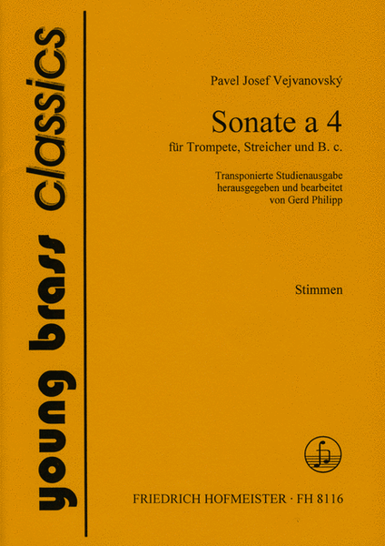 Sonata a 4 fur Trompete, Streicher und. B.c./ Stimmen